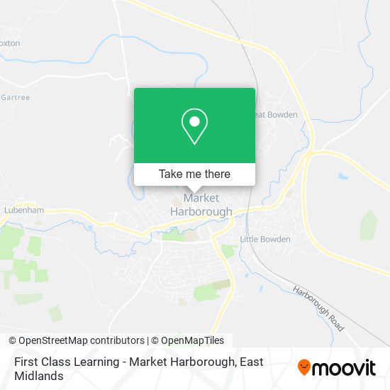 First Class Learning - Market Harborough map