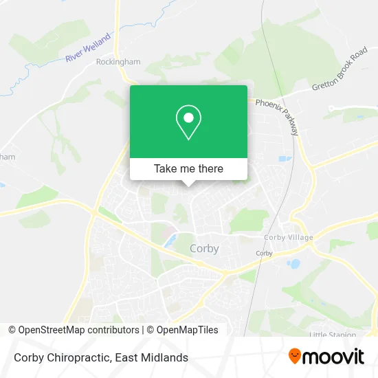 Corby Chiropractic map