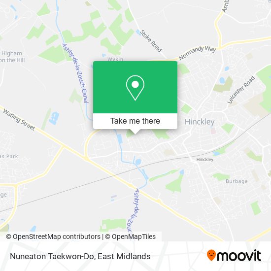 Nuneaton Taekwon-Do map