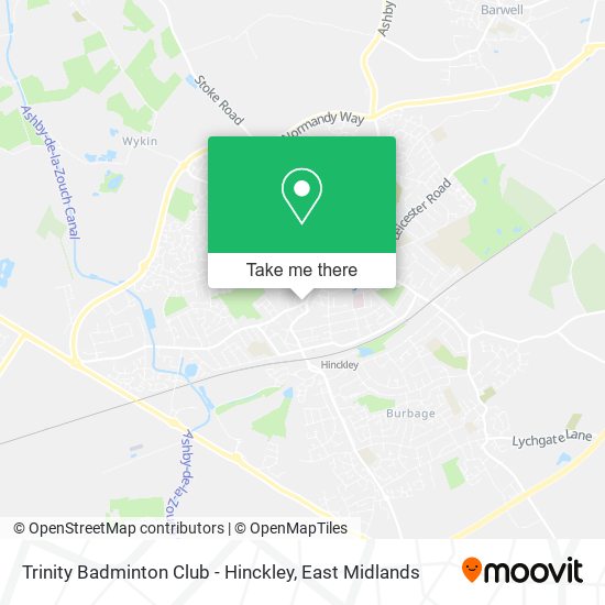 Trinity Badminton Club - Hinckley map