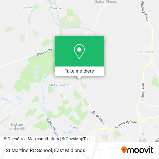 St Martin's RC School map