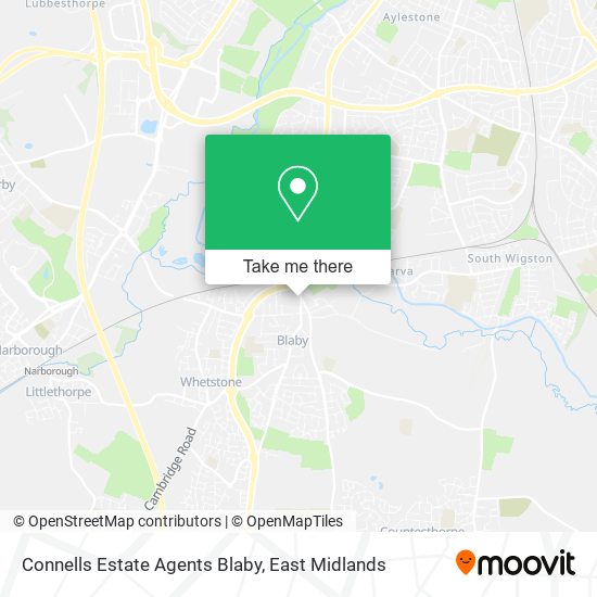 Connells Estate Agents Blaby map