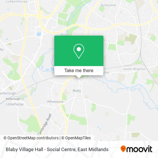 Blaby Village Hall - Social Centre map