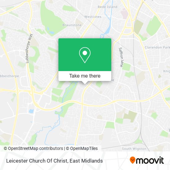 Leicester Church Of Christ map