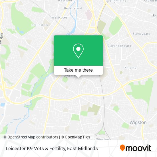 Leicester K9 Vets & Fertility map