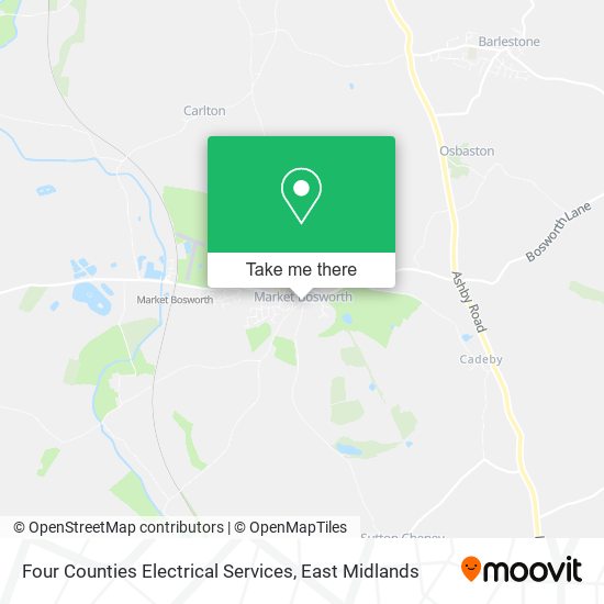 Four Counties Electrical Services map