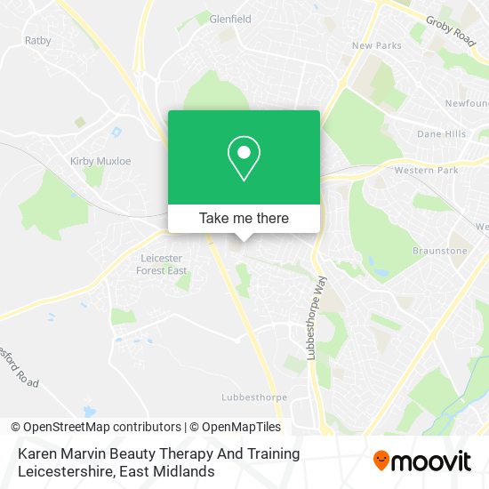Karen Marvin Beauty Therapy And Training Leicestershire map