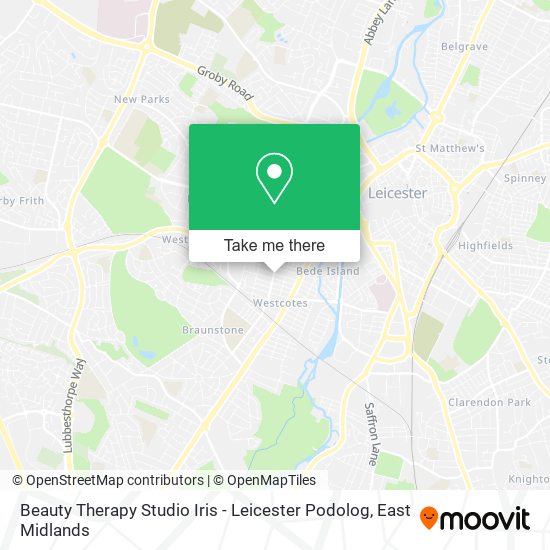 Beauty Therapy Studio Iris - Leicester Podolog map