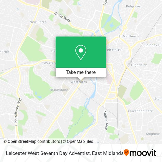 Leicester West Seventh Day Adventist map