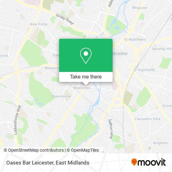 Oases Bar Leicester map