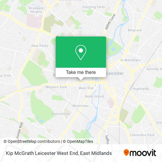 Kip McGrath Leicester West End map