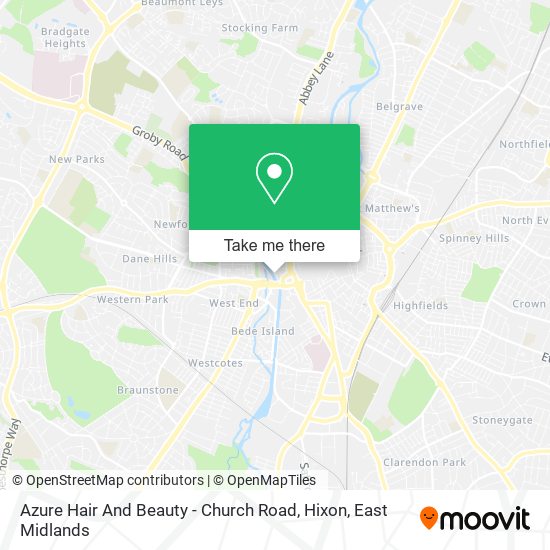 Azure Hair And Beauty - Church Road, Hixon map