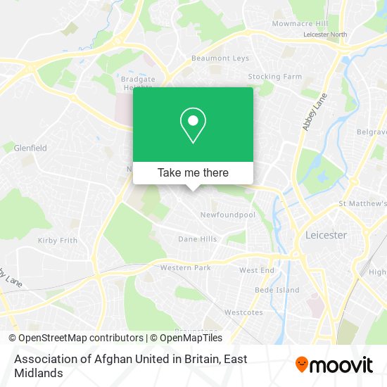 Association of Afghan United in Britain map
