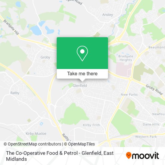 The Co-Operative Food & Petrol - Glenfield map