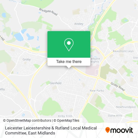 Leicester Leicestershire & Rutland Local Medical Committee map