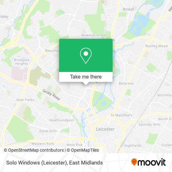 Solo Windows (Leicester) map