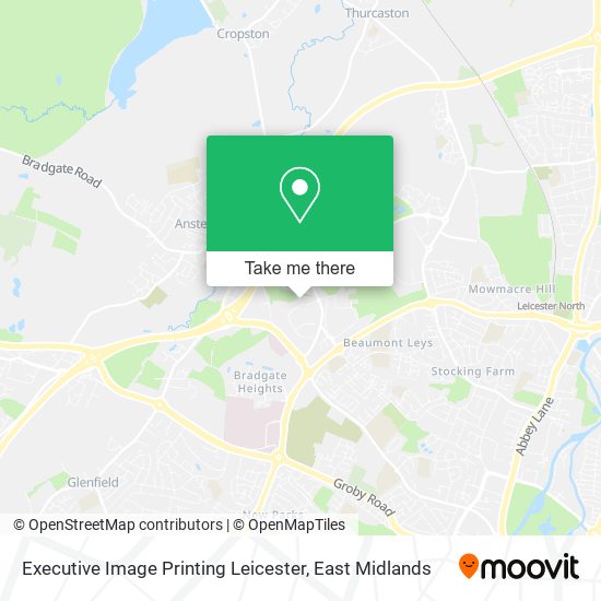 Executive Image Printing Leicester map