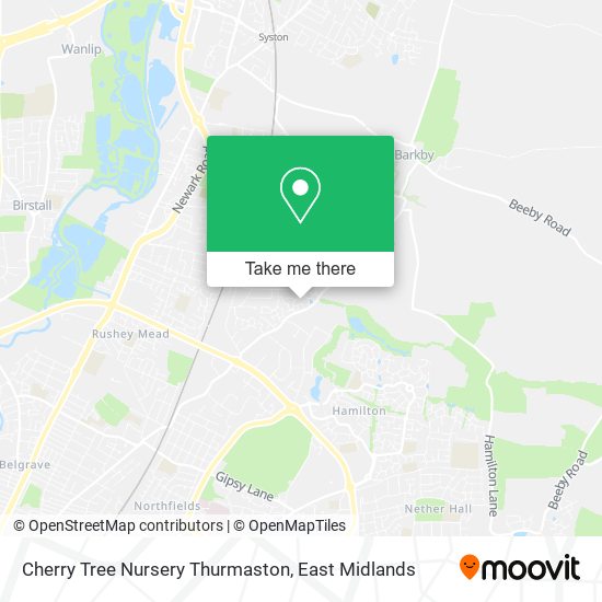 Cherry Tree Nursery Thurmaston map