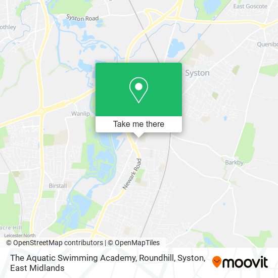 The Aquatic Swimming Academy, Roundhill, Syston map