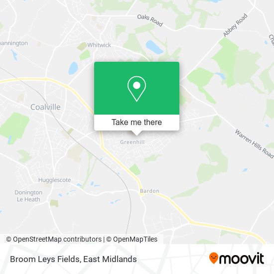 Broom Leys Fields map