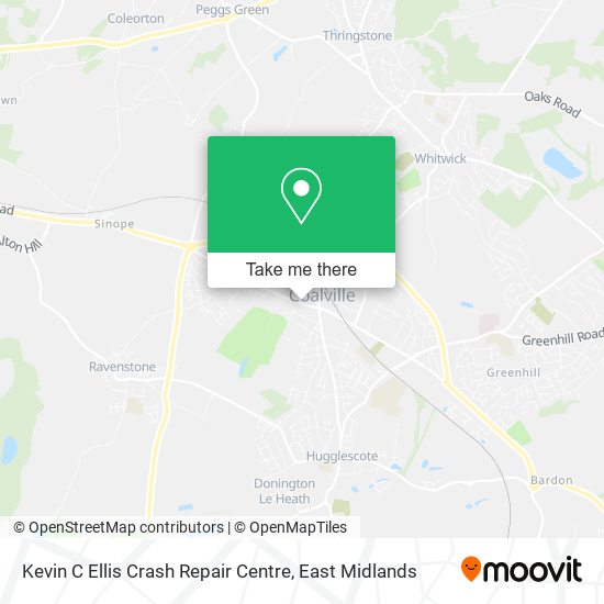 Kevin C Ellis Crash Repair Centre map