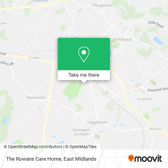 The Rowans Care Home map