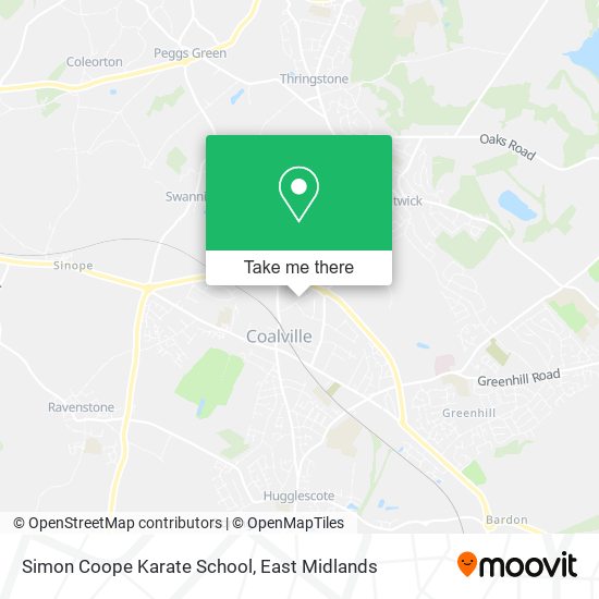 Simon Coope Karate School map