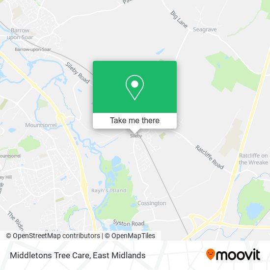 Middletons Tree Care map