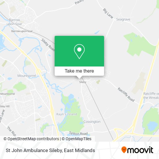 St John Ambulance Sileby map