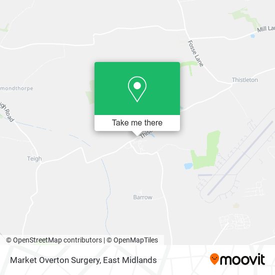 Market Overton Surgery map