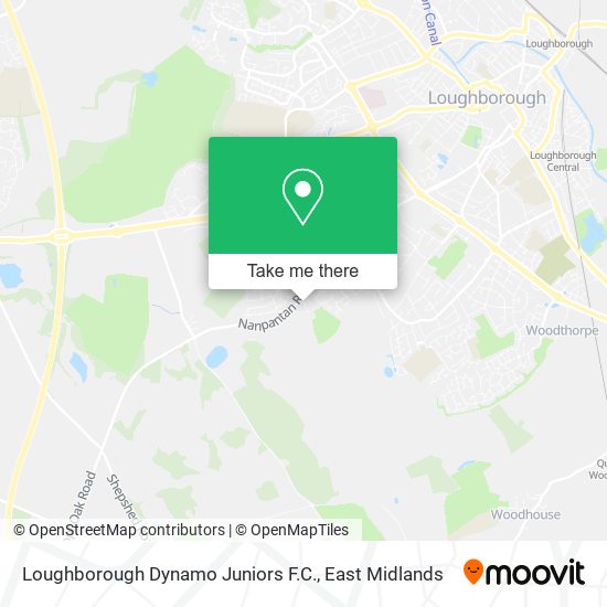 Loughborough Dynamo Juniors F.C. map