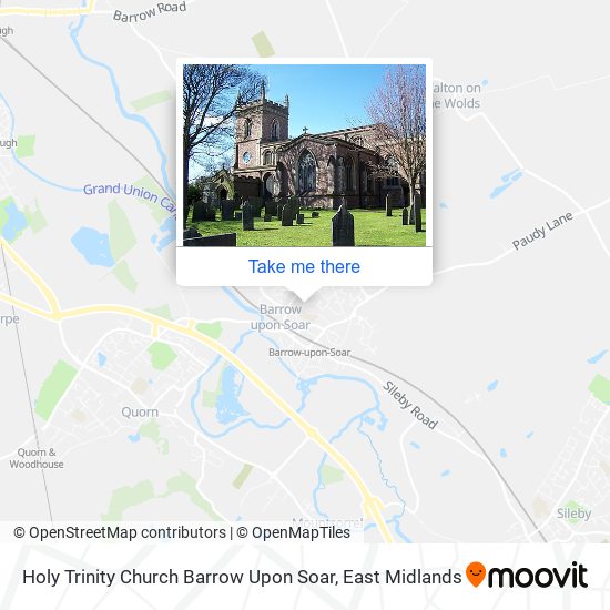 Holy Trinity Church Barrow Upon Soar map