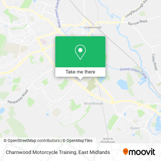 Charnwood Motorcycle Training map