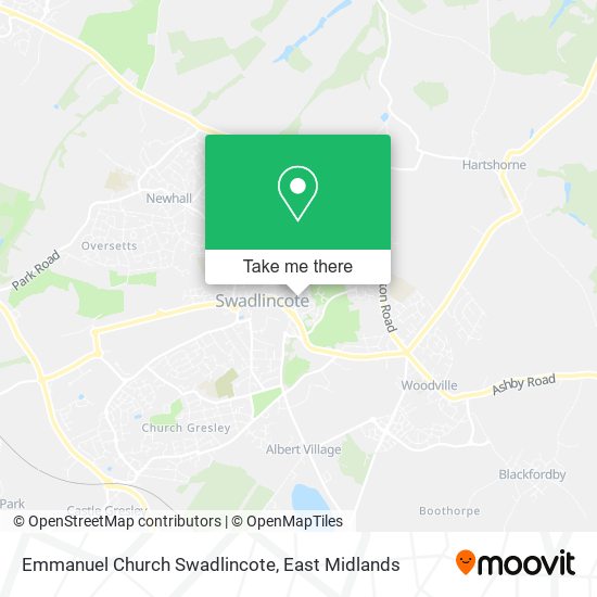 Emmanuel Church Swadlincote map