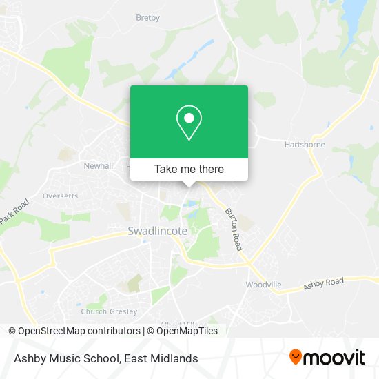 Ashby Music School map