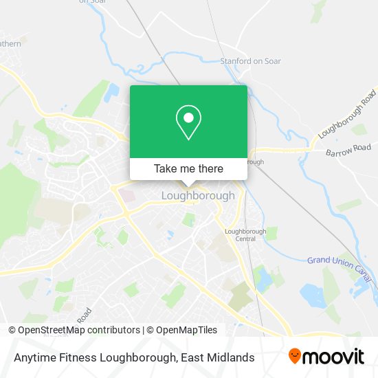 Anytime Fitness Loughborough map