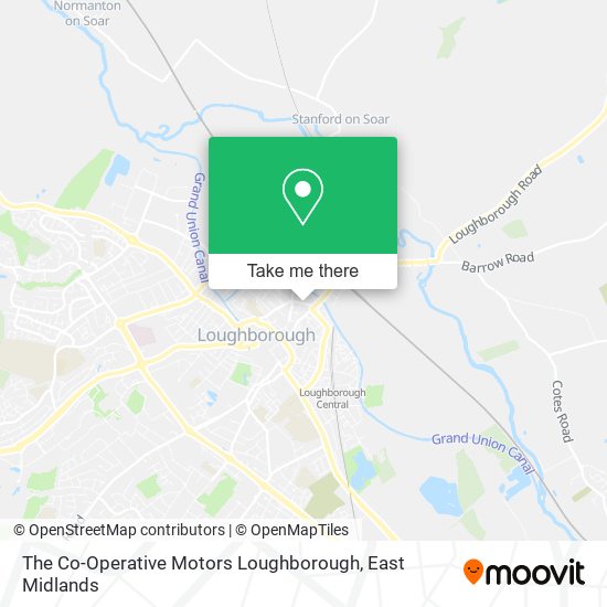 The Co-Operative Motors Loughborough map