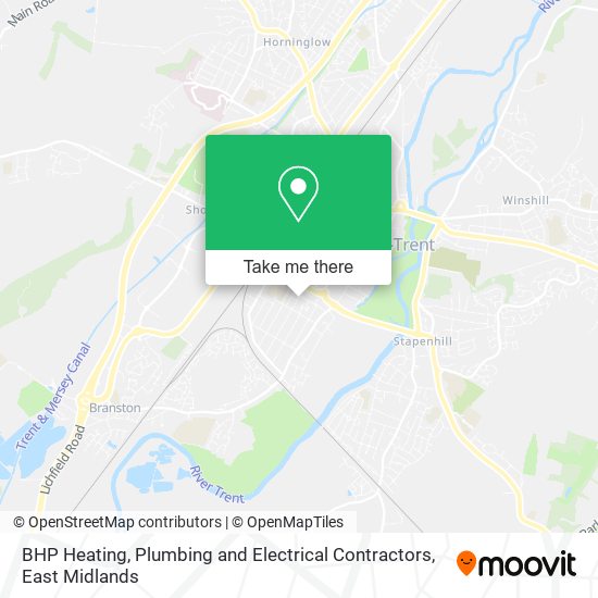 BHP Heating, Plumbing and Electrical Contractors map