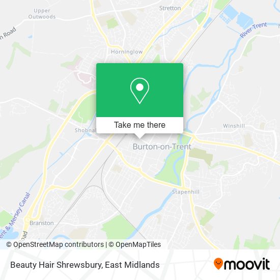 Beauty Hair Shrewsbury map