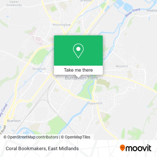 Coral Bookmakers map