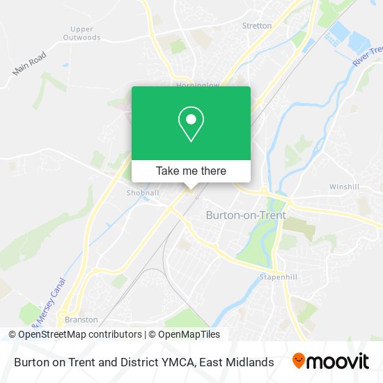 Burton on Trent and District YMCA map