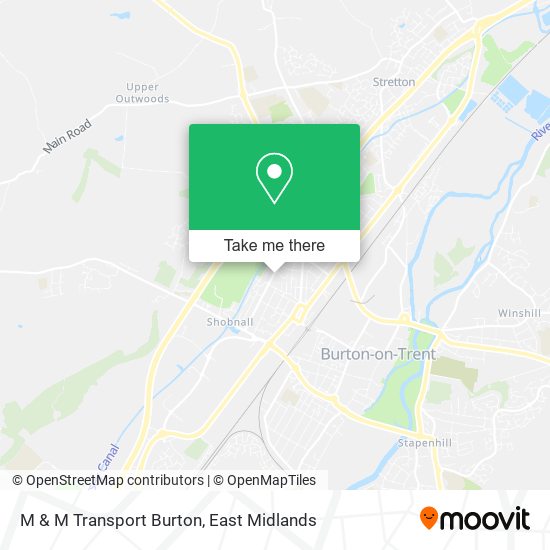 M & M Transport Burton map