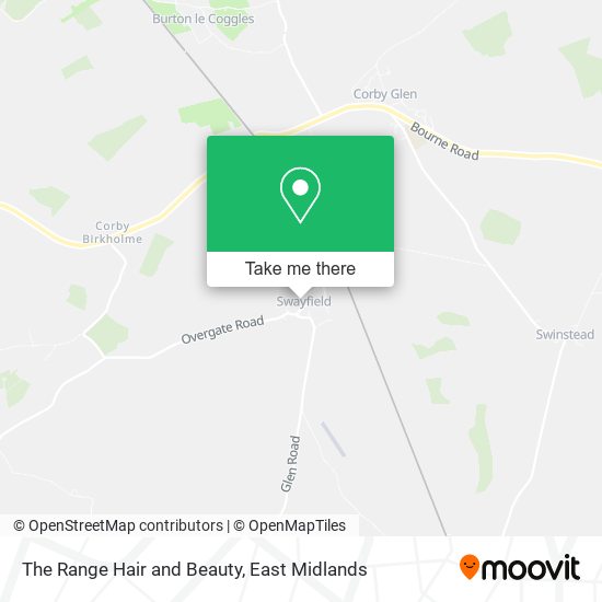 The Range Hair and Beauty map