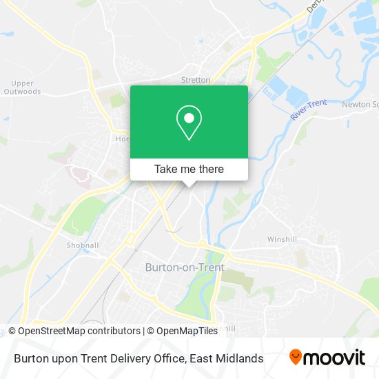 Burton upon Trent Delivery Office map