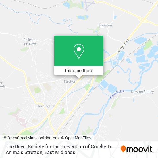 The Royal Society for the Prevention of Cruelty To Animals Stretton map