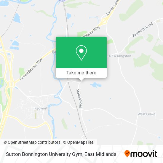 Sutton Bonnington University Gym map