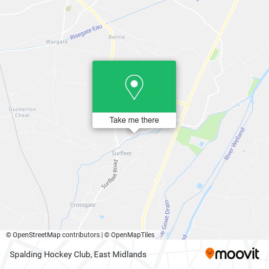 Spalding Hockey Club map