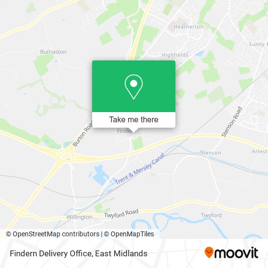 Findern Delivery Office map