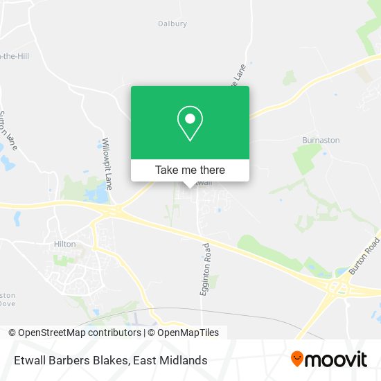 Etwall Barbers Blakes map