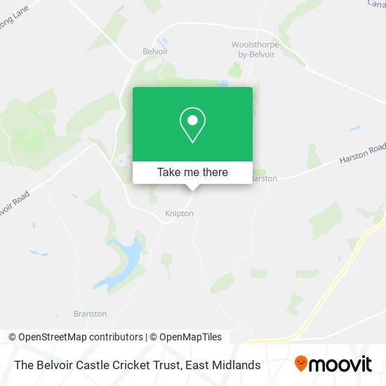 The Belvoir Castle Cricket Trust map